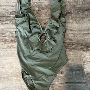 Michael Kors Sage Green One-Piece Swimsuit